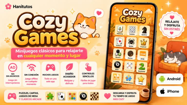 Cozy Games: colección de minijuegos relajantes para Android.